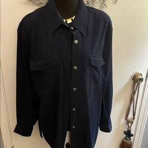 Navy Button-Up Shirt